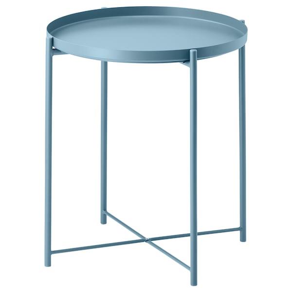 میز عسلی ایکیا مدل gladom | میز عسلی فلزی رنگ آبی