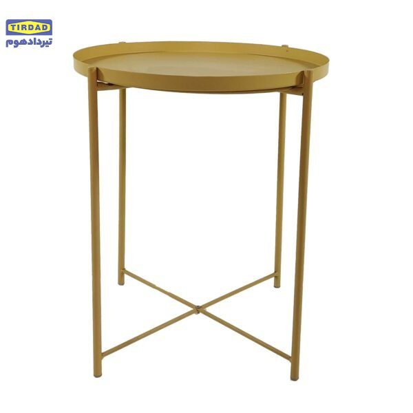 میز عسلی فلزی ایکیا مدل Gladom | میز عسلی فلزی رنگ خردلی